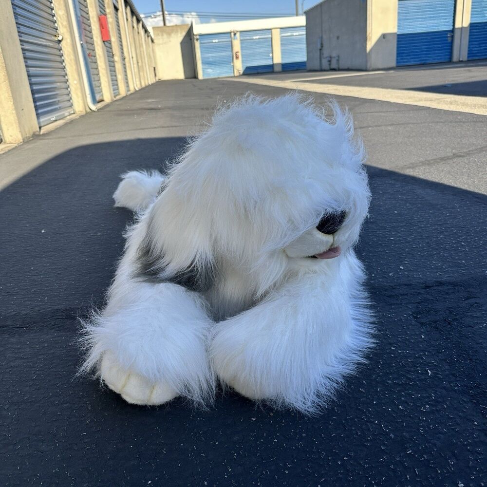 Rare Realistic 48” Costco Giant Old English Sheepdog Plush Stuffed Animal RETIRE